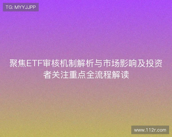 聚焦ETF审核机制解析与市场影响及投资者关注重点全流程解读
